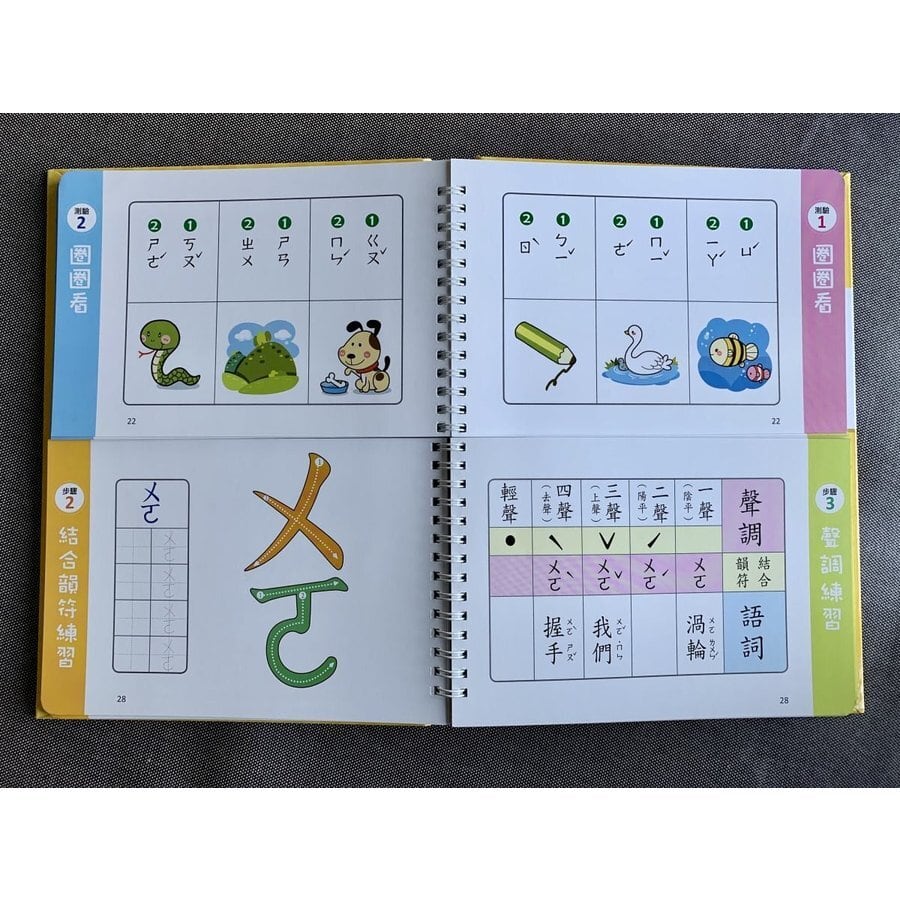 ボポモフォ 注音符号 拼音書（BoPoMoFo）練習ブック 忍者ウサギ 忍者兔