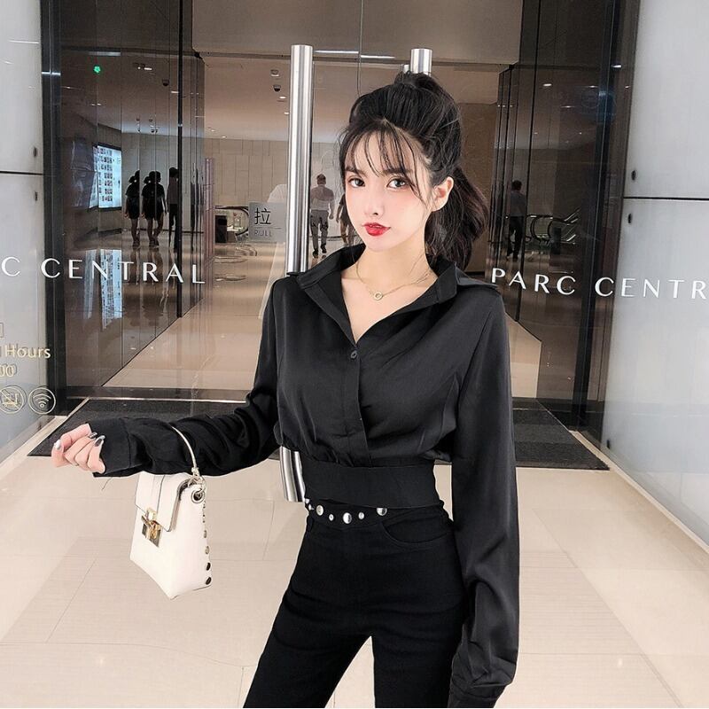 スタイルショートウェストシャツ ハンチェンe86461690056