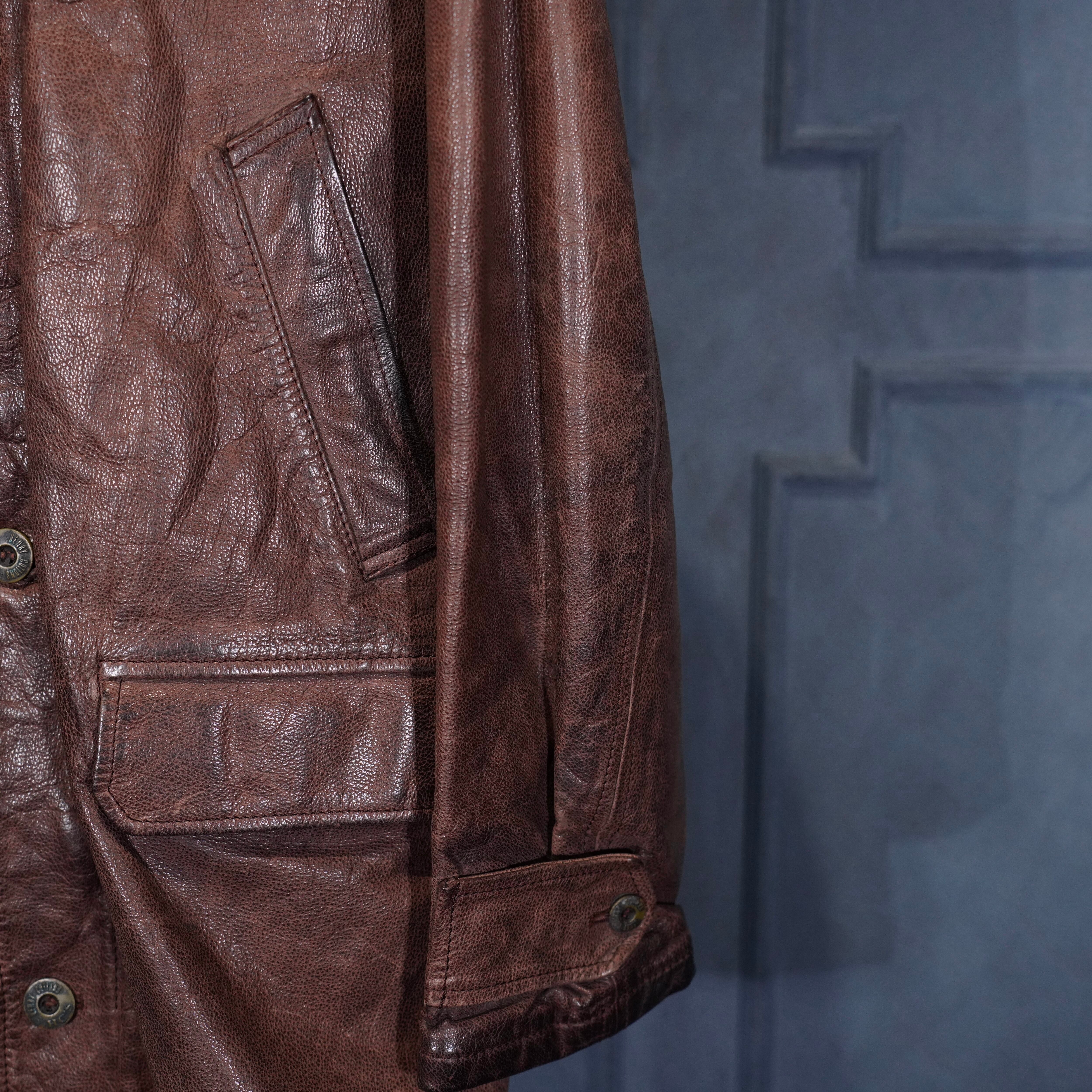 EU VINTAGE HENRY COTTON'S LEATHER COVERALL JACKET/ヨーロッパ古着