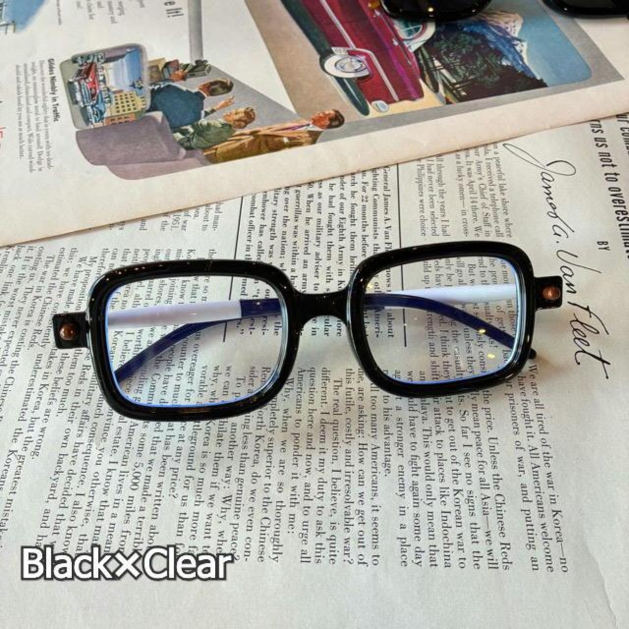 TOPANGA Accessory Bicolor Square Sunglasses　7types