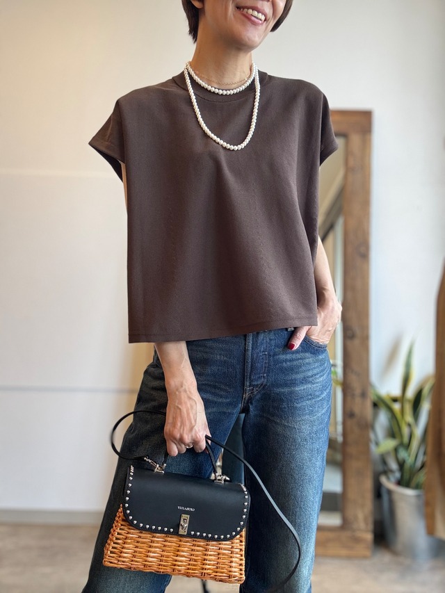 【MICA & DEAL】ニットフレアTシャツ