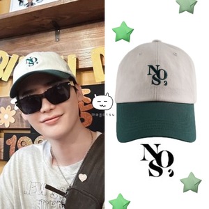★イジョンソク 着用!!【NOS7】配色 ベースボールキャップ - グリーン