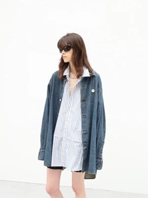 24SS】 JieDa OVER DENIM SHIRT (INDIGO) Jie-24S-SH11 | IAAAM