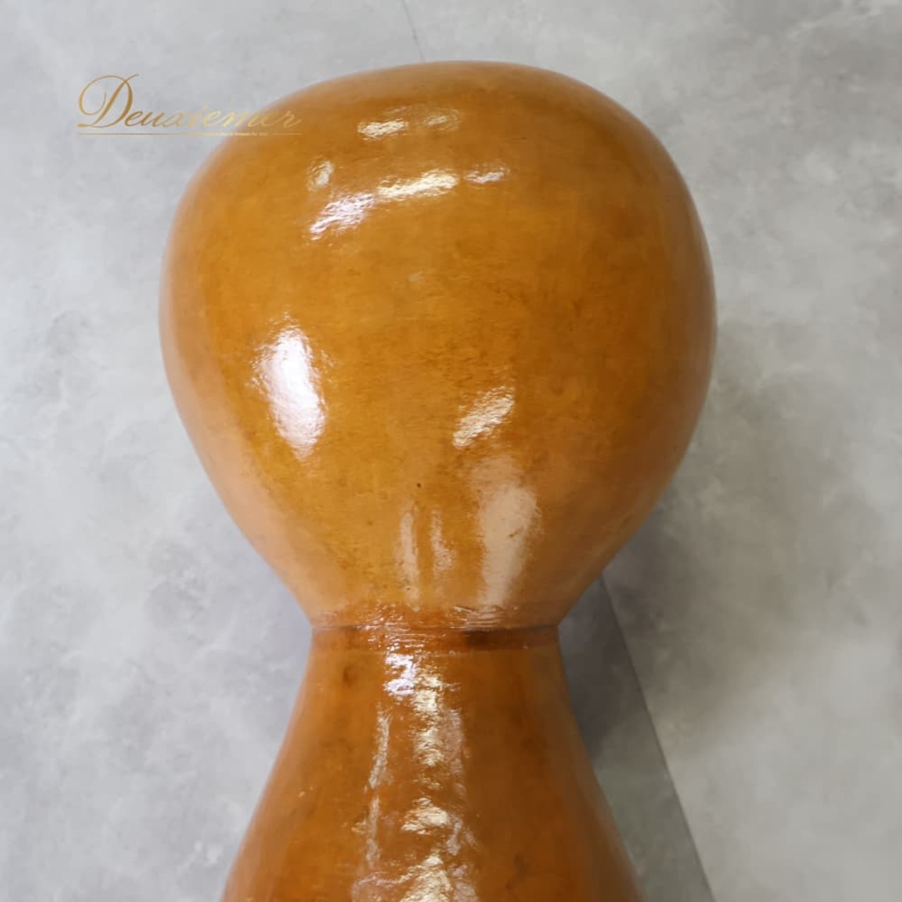 フラダンス 小物 イプヘケ 約56cm ブラウン系 イプ ひょうたん 楽器 小物 小道具 茶 黄 明るい 光沢 艶 タヒチアン タヒチ 練習 レッスン 舞台 ステージ イベント 音楽 ハワイアン アロハ ダンス小物 ハイビスカス柄 花柄 イエロー系