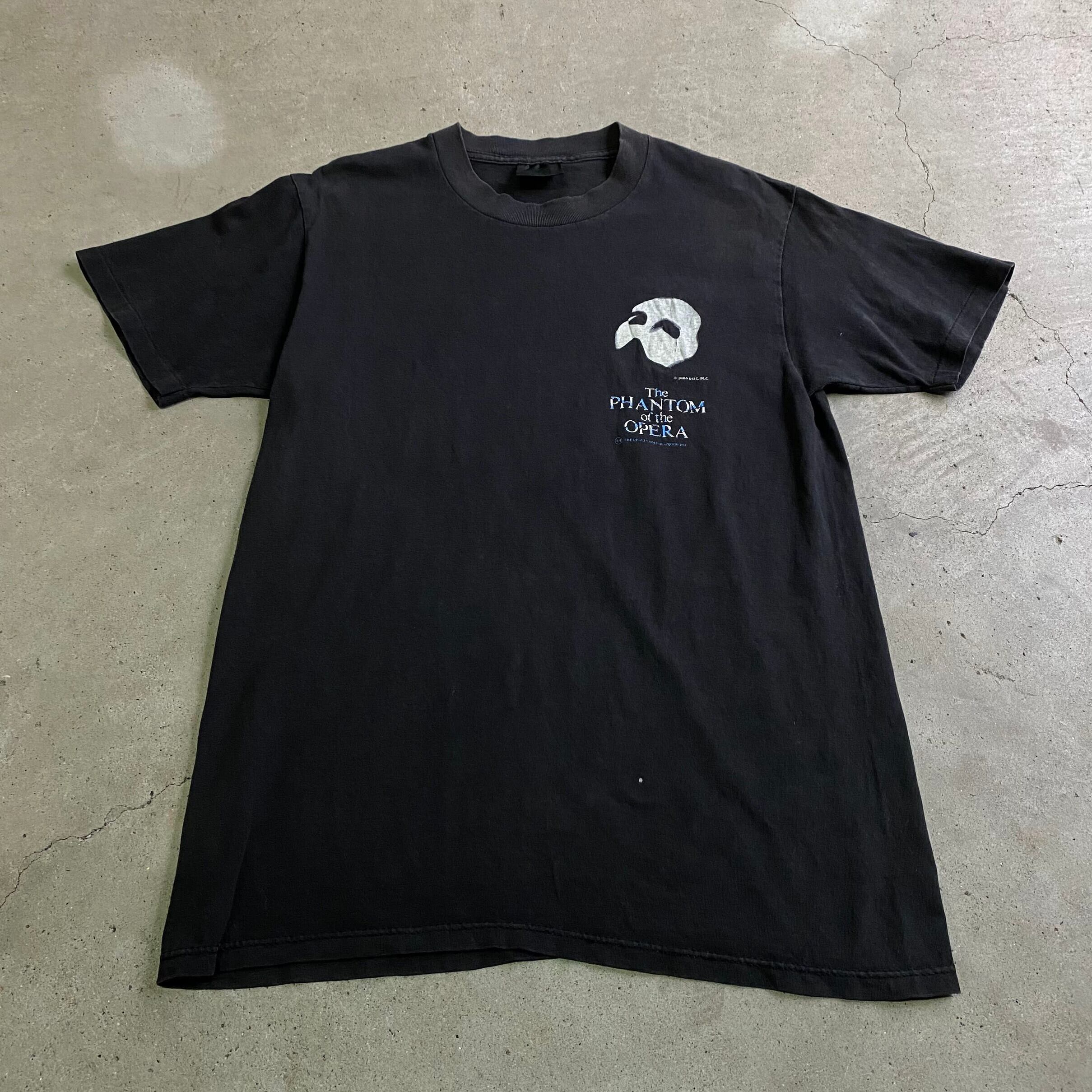 80年代 THE PHANTOM OF THE OPERA オペラ座の怪人 ミュージカルプリント Tシャツ メンズM 古着 80s ビンテージ  ヴィンテージ フェードブラック 墨黒【Tシャツ】【SS2207-50b】 | cave 古着屋【公式】古着通販サイト powered by BASE