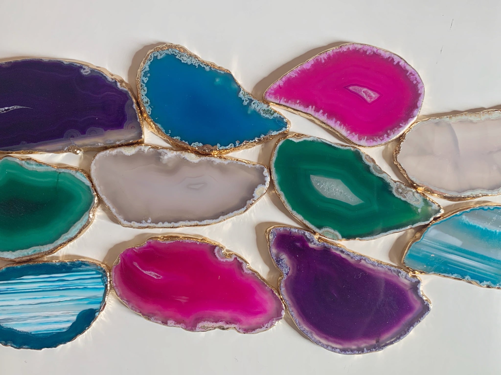 天然アゲート スライス11枚セット