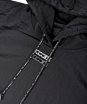 スパンコールスリーブナイロンフーディー (BLACK) CQ-47039