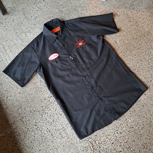RED KAP 刺繡＆ワッペン ワークシャツ used [206092]