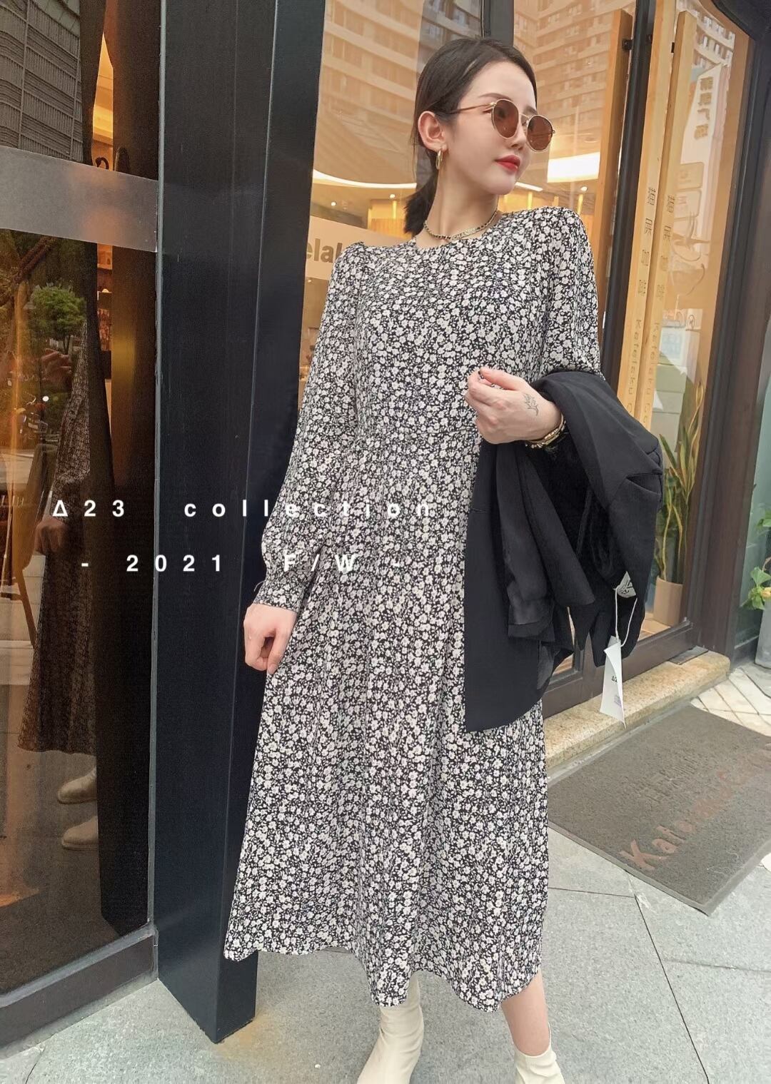 小花柄ワンピース　AJ33172-4022