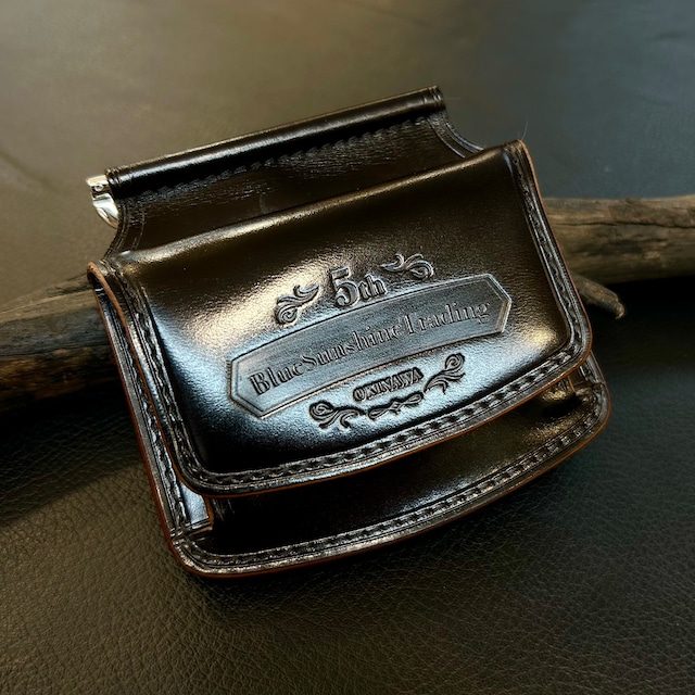 Bluesunshinetrading×6Tleatherworksコラボ【マネークリップ】Black（Silver）