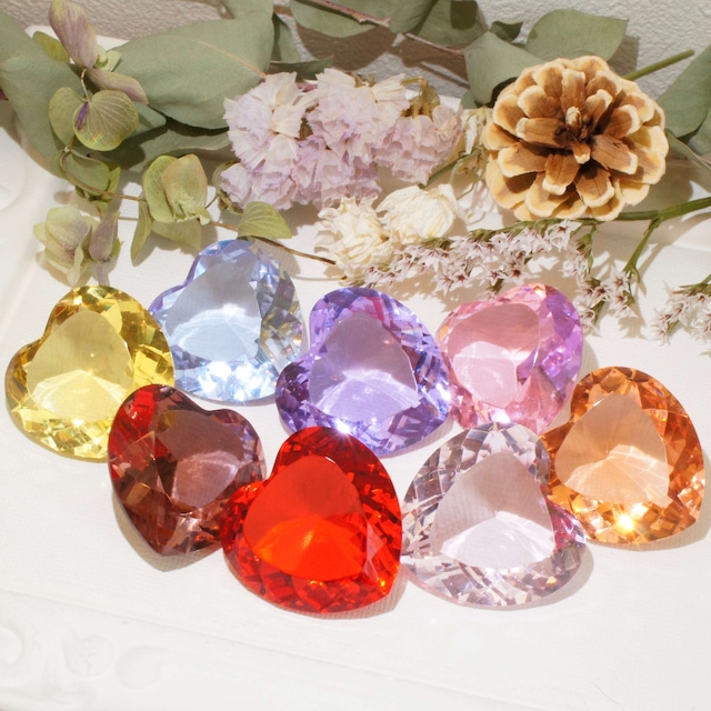 《Andara Jewelry》インドネシア産アンダラクリスタル ハートカット 桜色ピンク