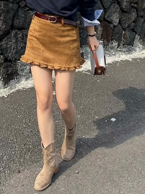 mocha western short boots