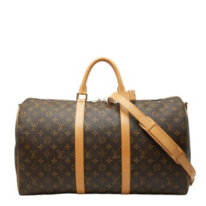 ルイ ヴィトン モノグラム キーポル バンドリエール50 ボストンバッグ ショルダーバッグ 旅行用 2WAY M41416 ブラウン PVC レザー メンズ LOUIS VUITTON 【中古】