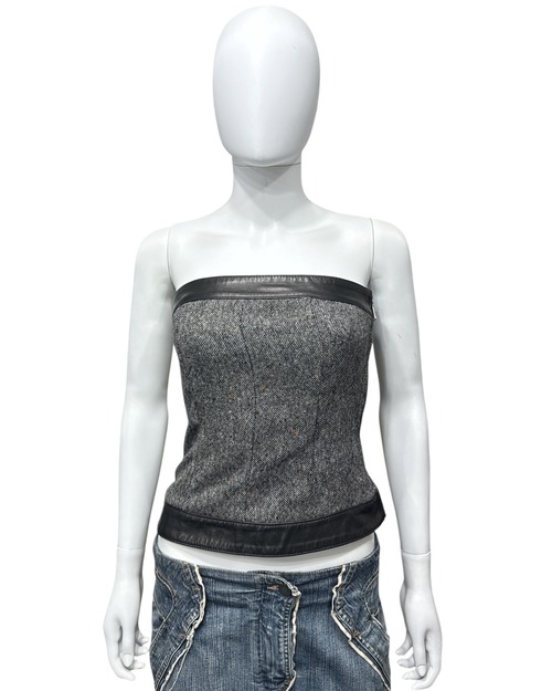 AW2000 BOTTEGA VENETA TWEED BUSTIER