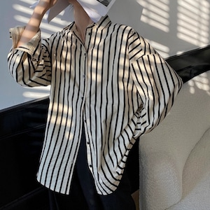 Drop shoulder striped shirt KRE1405