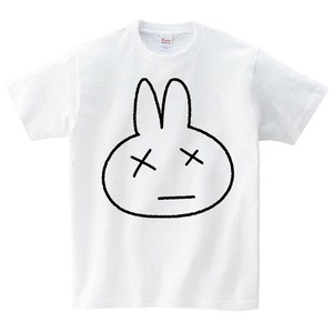 うさぎ Tシャツ メンズ レディース 半袖 かわいい シンプル ゆったり おしゃれ トップス 黒 20代 30代 ペアルック プレゼント 大きいサイズ 綿100% 160 S M L XL