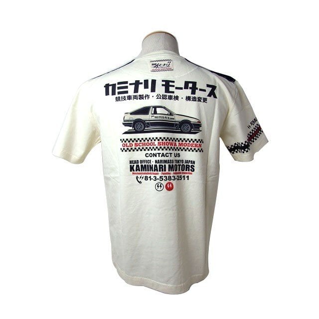 カミナリ/雷 現品限り KAMINARI MOTORS 86/ハチロク men's半袖Tシャツ KMT-102M k2select2020