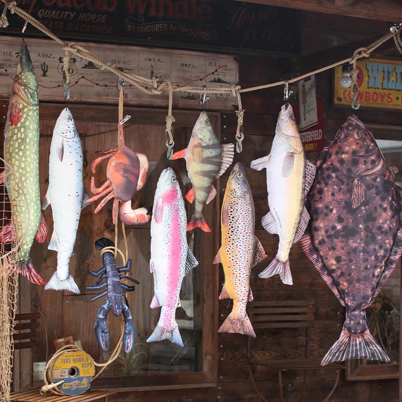 River.Seaトラウトブローチ/ブルックトラウト♂/ウッド製 【1点物