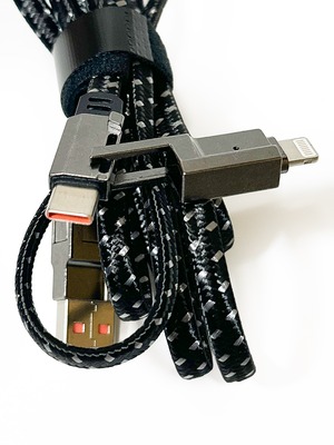 USB-C・ライトニング/USB-C・USB-A 切り替え式 充電 マルチケーブル 動作品 1.5m