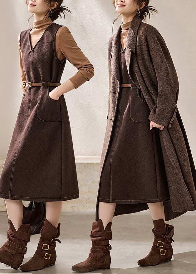 ノースリーブ Aライン ワンピース2点セット YH9973 | lalalastyle