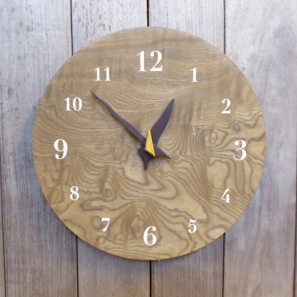 エイジング時計 300ミリ 003s 文字盤白 | 木の店つぐみ／森のつぐみ