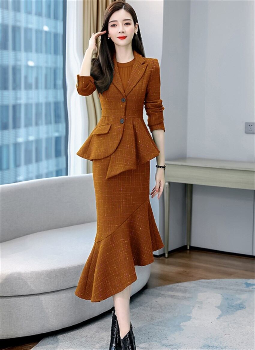 MaxMara アシンメトリーワンピース 変形 Aライン オレンジ サイズ38 