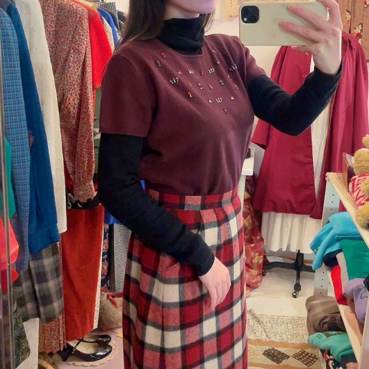 mini flower beads knit