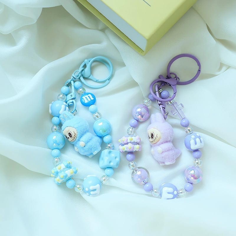 小さな尻尾がたまらない!zimomo ジモモのキーホルダー 見るほどに可愛い 彼氏彼女・親友への贈り物 ラブブ 車載・バッグチャーム・スマホストラップ多用途