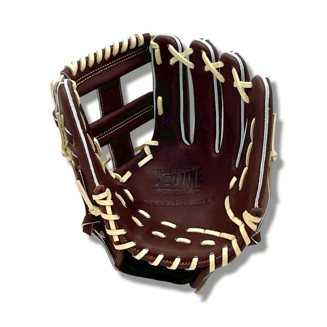 【硬式】玉澤 内野グローブ DELUXE TUG-05DX Vクロスウェブ(本体:ショコラブラウン 紐:キャメル)_03