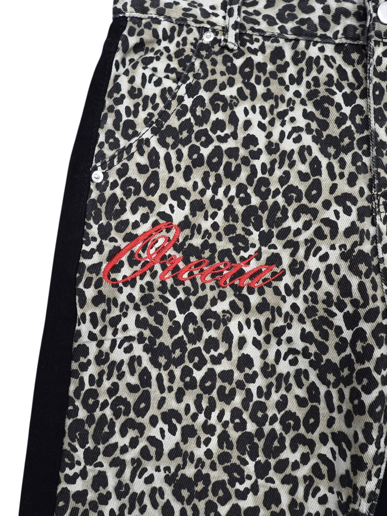 【PLANET STUDIO】Leopard Panel Flare Pants
