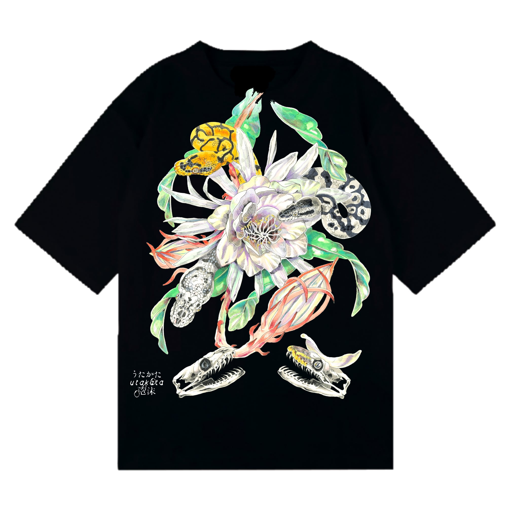 ボールパイソンTシャツ【黒】 | うたかた -utakata-