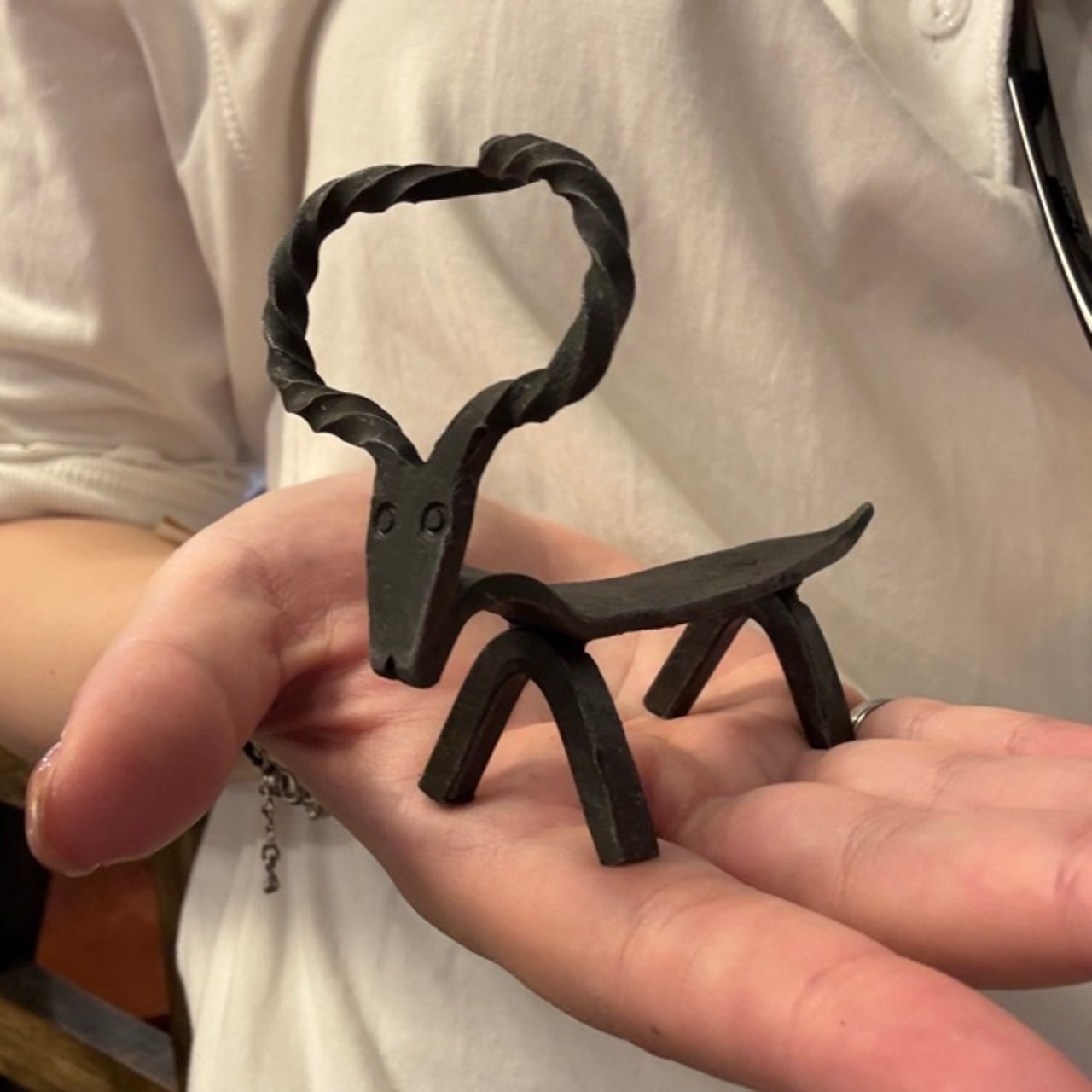 India Iron animal objet / インド 鉄 アニマル ヤギ オブジェ 置物 飾り インテリア かわいい ハンドメイド 動物 シンプル ギフト プレゼント