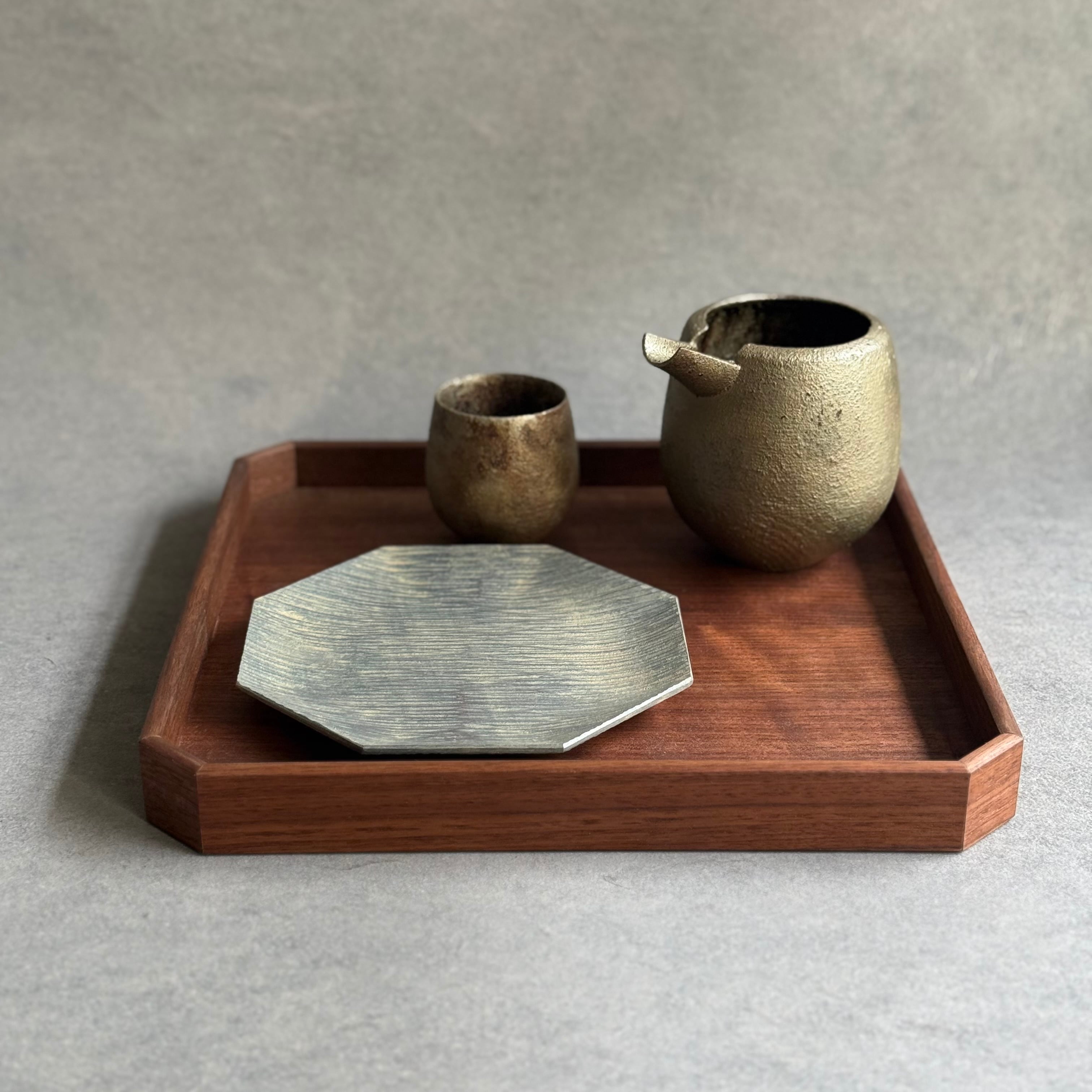 田澤祐介 丸長形片口 蒔地漆 濃錫錆 | gallery 一白
