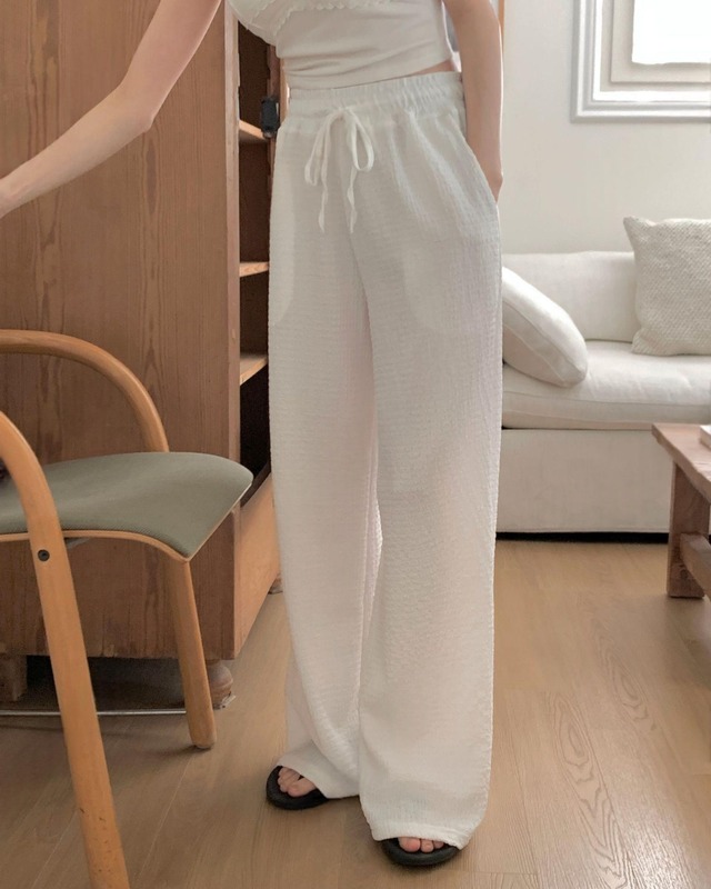 ドロストワイドパンツ