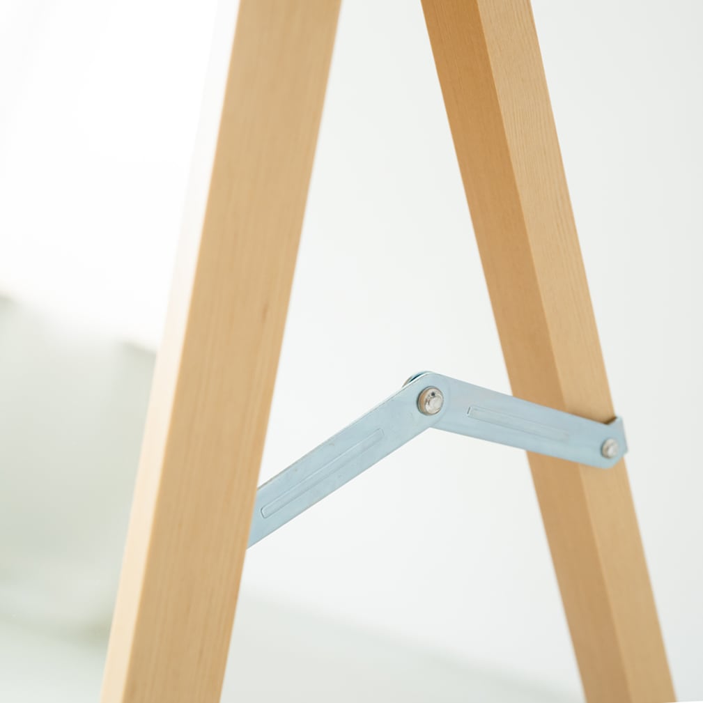 細枠スタンドミラー 幅60cm◇国産の木目が美しい全身鏡