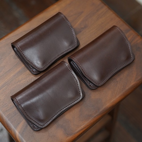 acca bottega　Falce ギャルソンミニ財布　サドルプルアップ　ダークブラウン