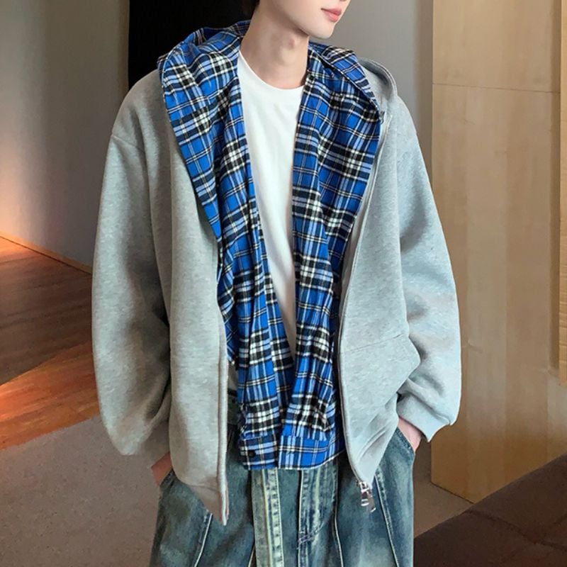 重ね着ショール風デザインパーカー C10668