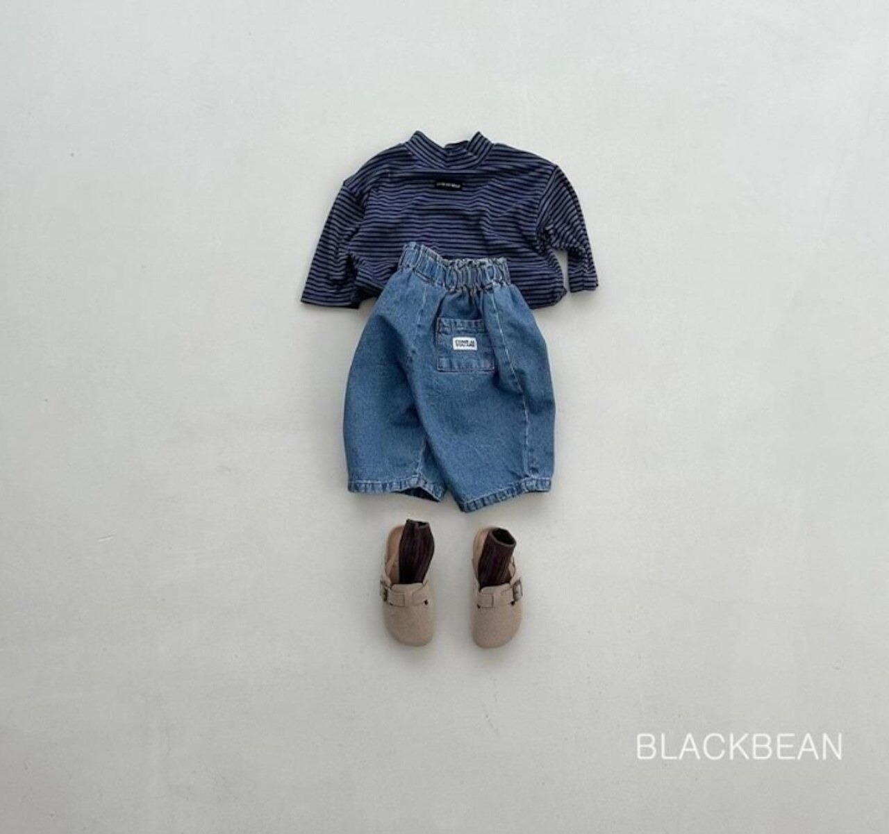 韓国子供服 / 26Autumn / Blackbean / 221 オ―スデニムパンツ / キッズ服 / ベビー服 / 秋服 *S(69㎝)~XL(120㎝)*