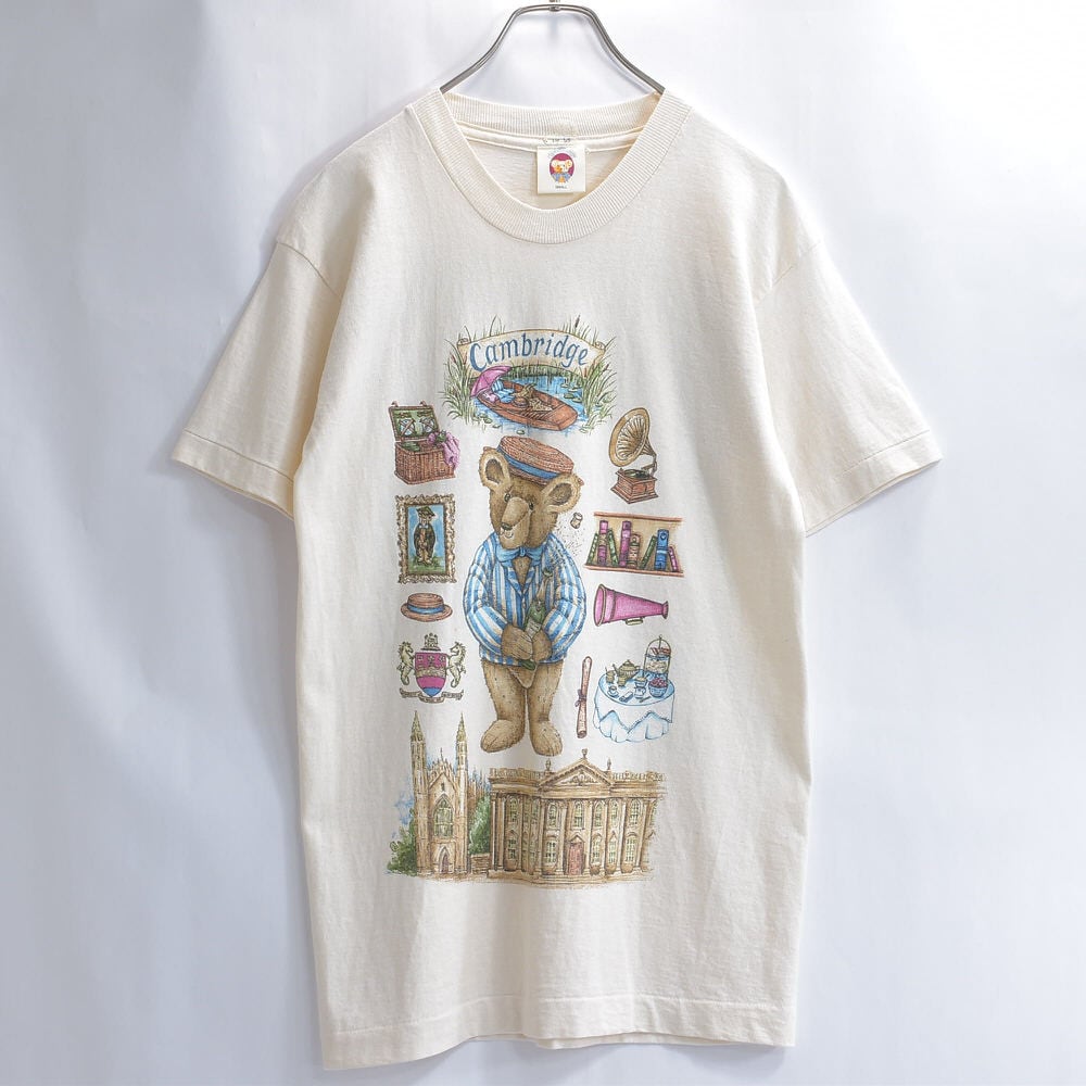 90s The English Teddy Bear Company 両面プリント テディベア Tシャツ