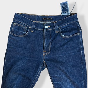 【Nudie Jeans】イタリア製 デニム ジーパン ジーンズ Thin Finn W32 L32 テーパード スリム ヌーティージーンズ ITALY ストレッチ EU古着