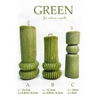 【A】3color 彫刻のような造形美が目を惹くMODENキャンドル