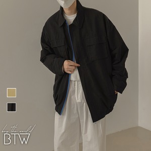 【韓国メンズファッション】ベーシックワークジャケット アウター シンプル 大人 クール 襟付き ポケット BW2343