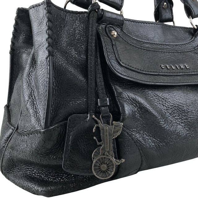 CELINE セリーヌ バッグ ハンドバッグ ロゴ 馬車 レザー ブギーバッグ vintage ヴィンテージ オールド 4s4jvv
