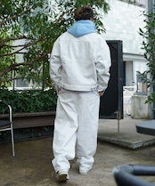 【#Re:room】 WHITE DENIM BIG JACKET［REJ121］