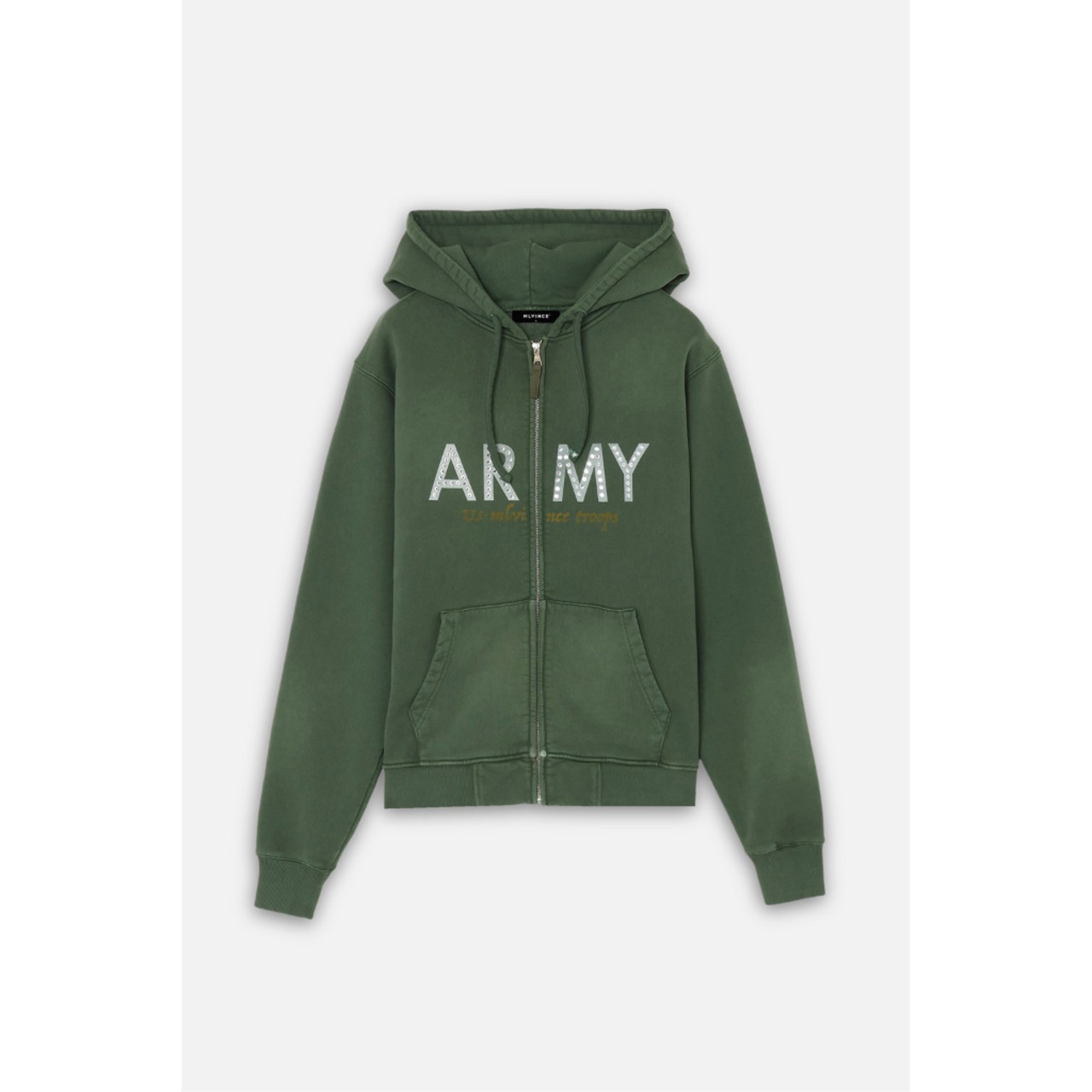 MLVINCE / army zip hoodie green