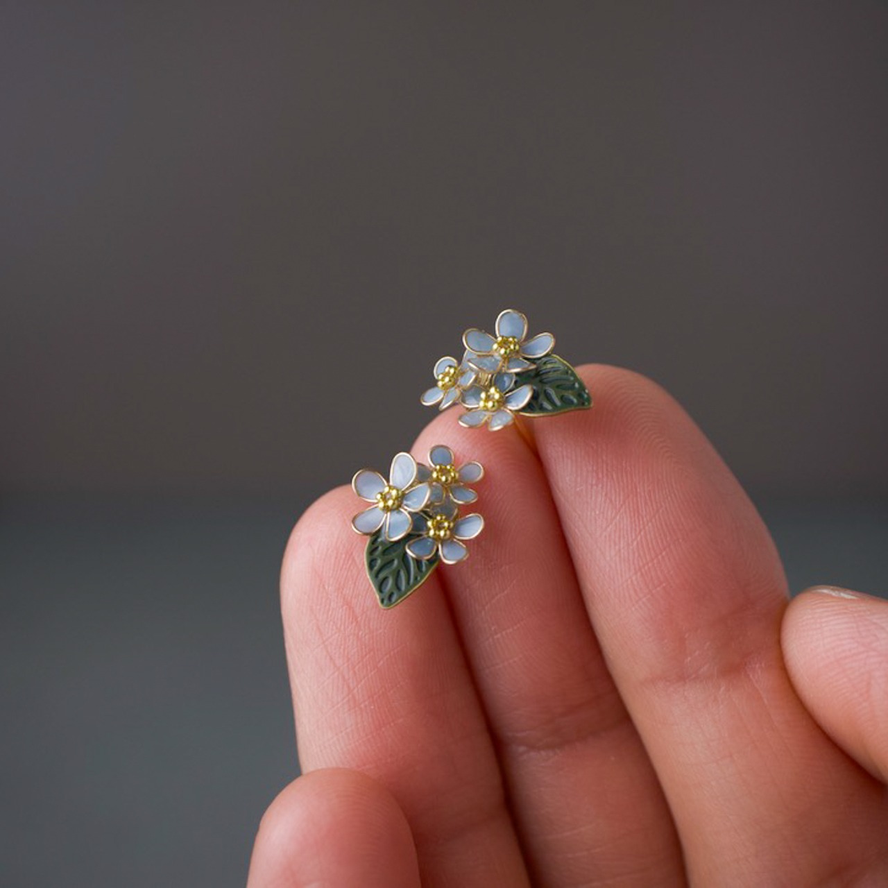 勿忘草のブーケ | ピアス / イヤリング