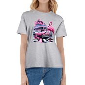 Women's Cotton Front & Back Printing T Shirt Retro 4609