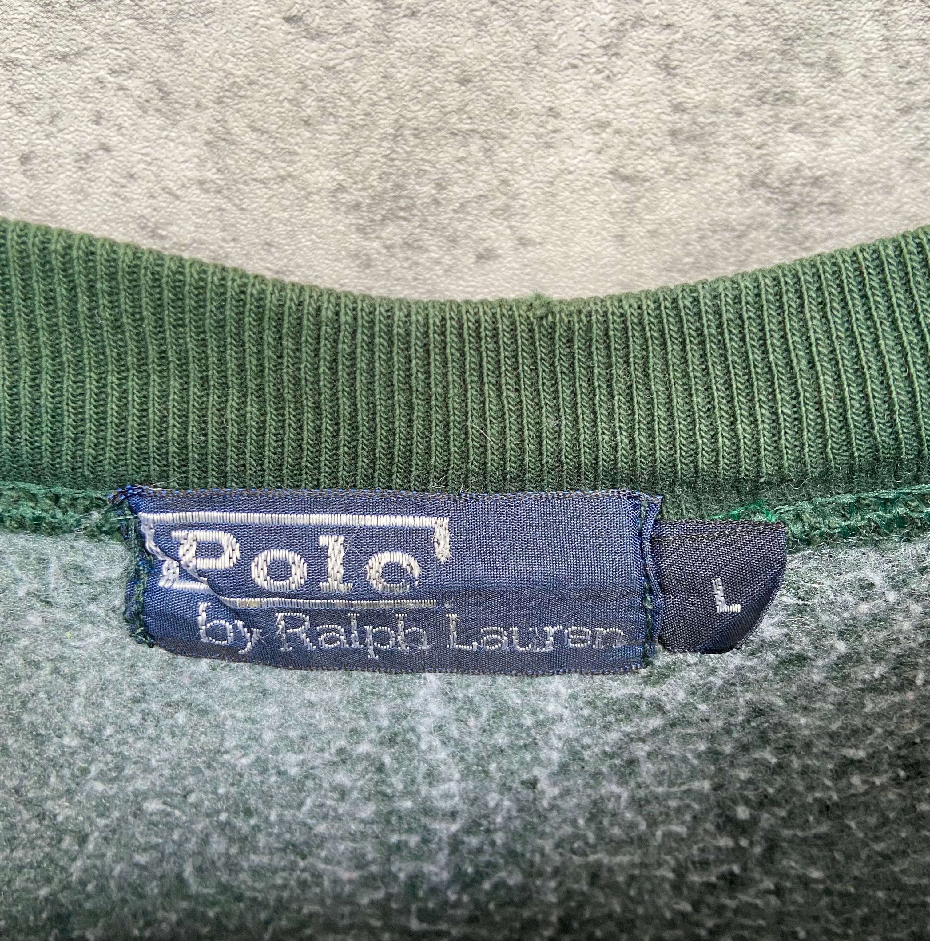 s POLO Ralph Lauren ポロラルフローレン 刺繍 肉厚 スウェット 緑
