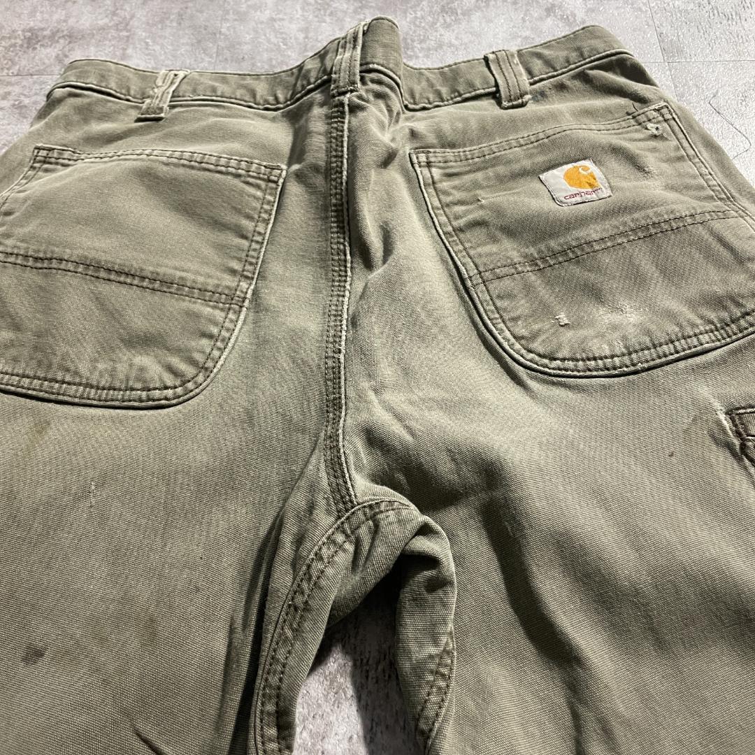 10s ニカラグア製 モスグリーン ダブルニー Carhartt 33×32 | ib2