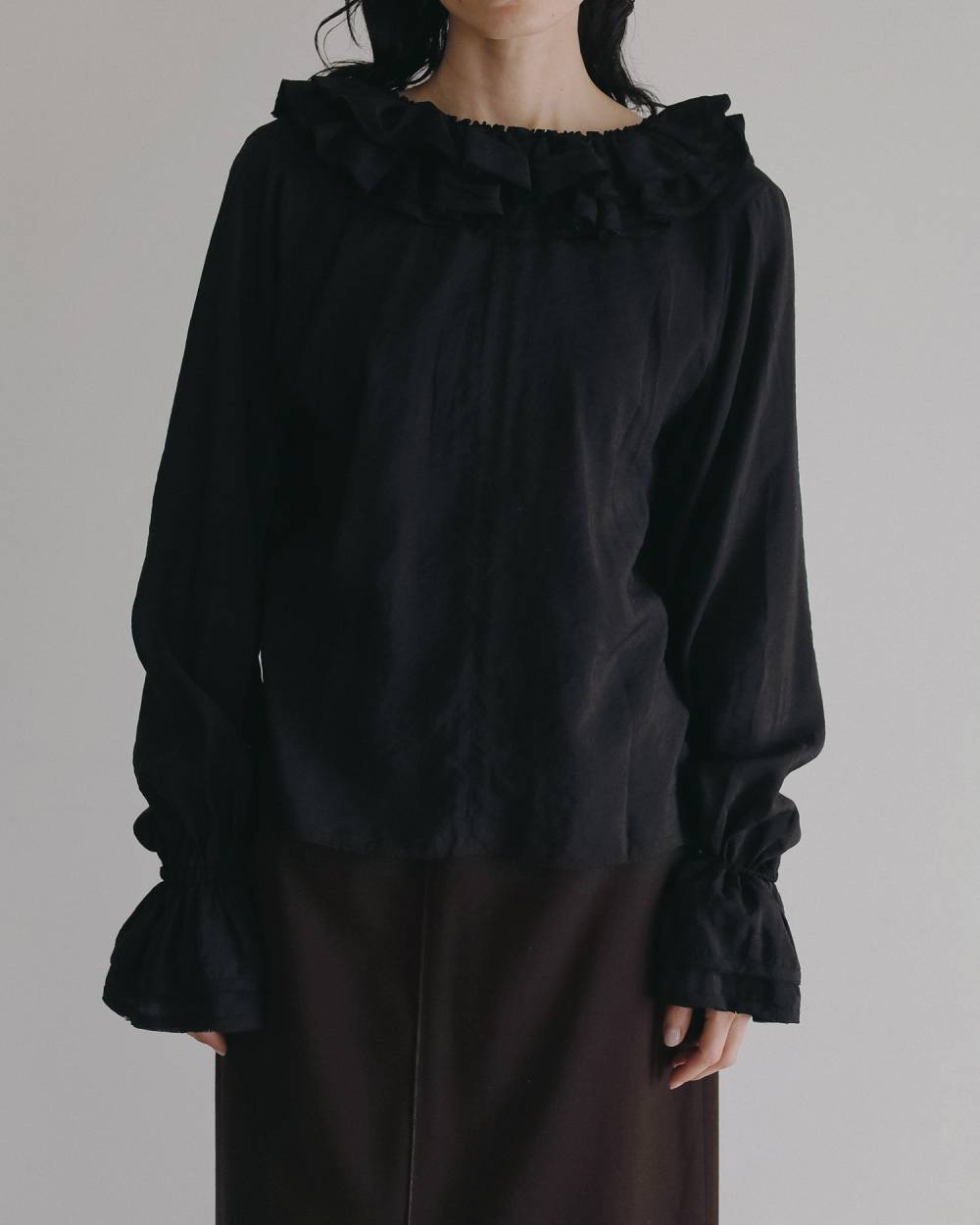 anuke(アンヌーク) 2way Frill Blouse | サウスオレンジ｜メンズ